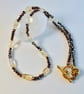 Citrine Nugget Necklace With Faceted Glass - Handmade In Devon - Image 3