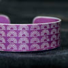 Geometric half sun pattern cuff bracelet pink