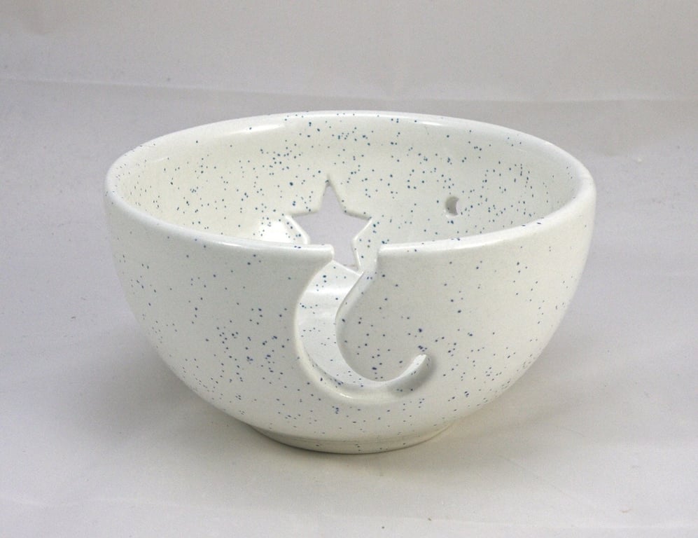 Pottery Yarn Bowl Knitting Bowl Crochet Bowl Lead free Glaze gift for her