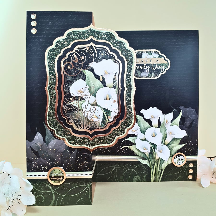 Calla Lily Birthday Card For A Special Friend - "Have A Lovely Day" Floral Card