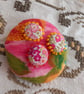 The bright and groovy hand-stitched brooch. - Image 3