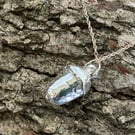Solid silver acorn pendant - hallmarked