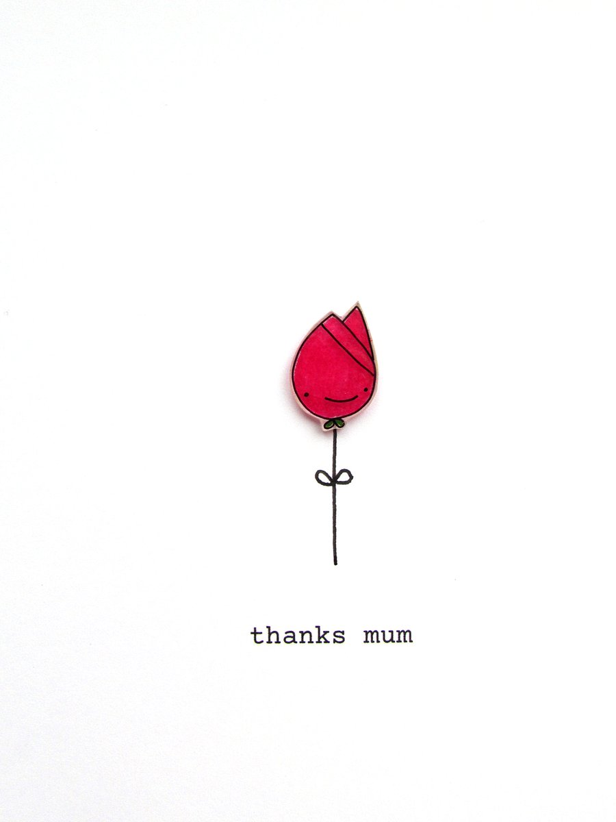 mother's day cay card - tulip - various colours 