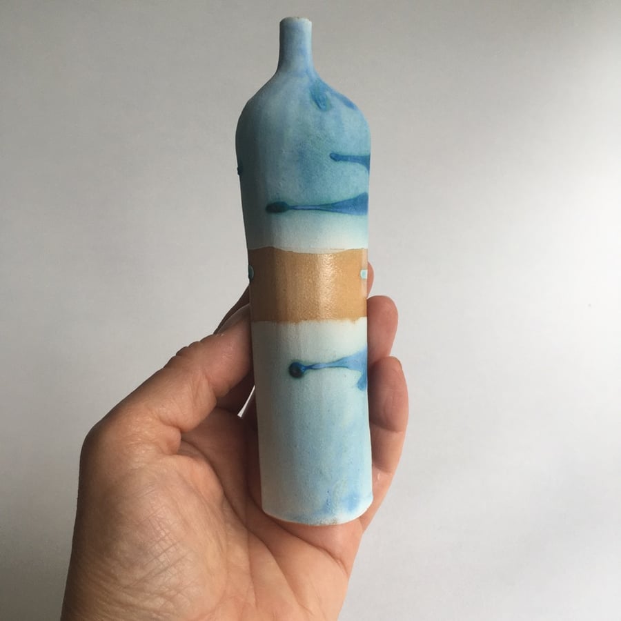 Seascape Stoneware Bottle 