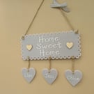 Housewarming gift. Personalised Home Sweet Home Plaque. New home sign. 