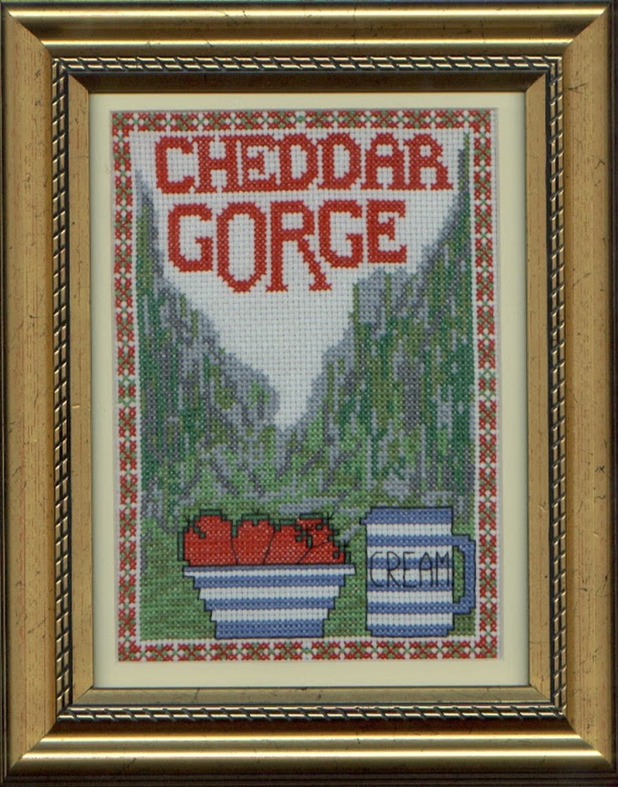 Cheddar Gorge Cross Stitch Kit Size 5" x 7"  Full Kit