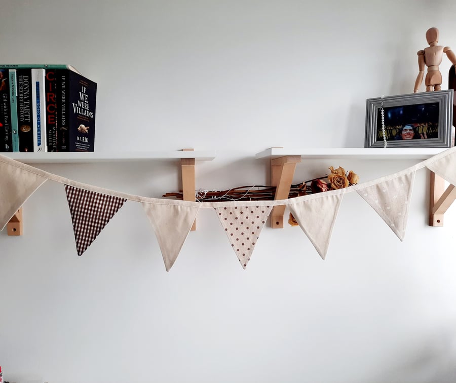 Handmade fabric bunting, perfect for a child's room, bedroom 180cm long