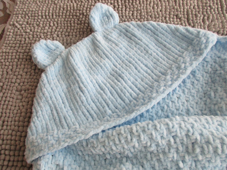 Hooded Baby Blanket with ears