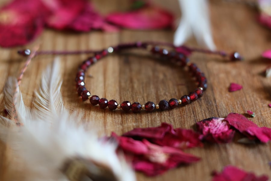 Garnet Intention Bracelet Deep Energy and Strength