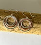 Sterling Silver And Copper Hoop Earrings - Image 4