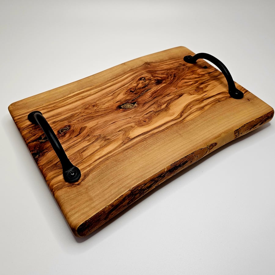 Charcuterie, Cheese Board, Serving - Live Edge Olive Wood - 31x21x1.8cm (OW01)