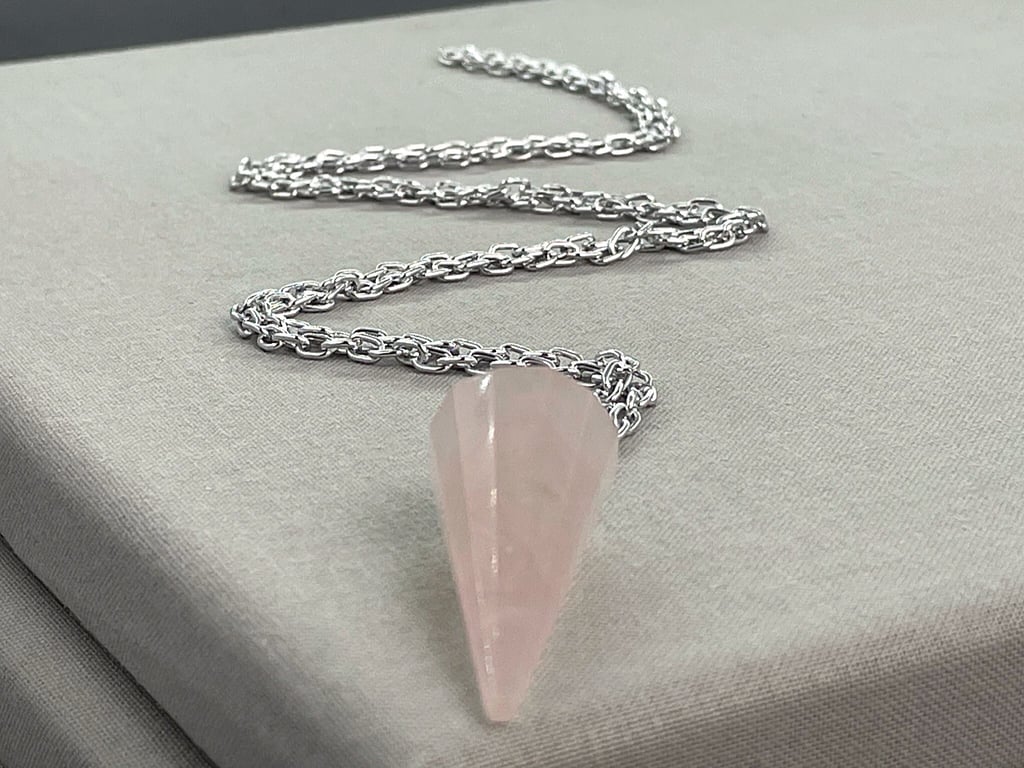Rose Quartz Pendulum Endless Necklace