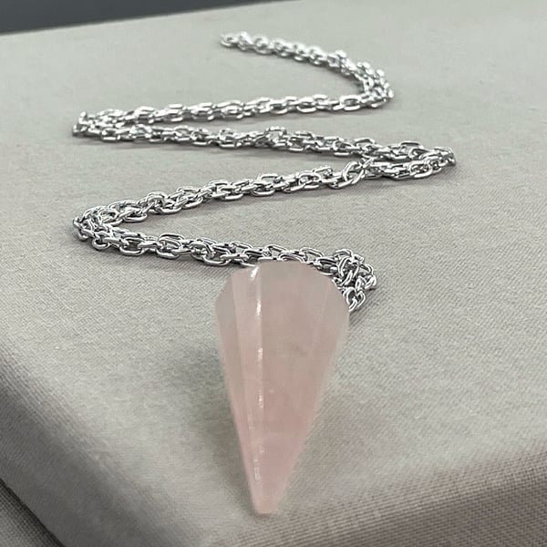 Rose Quartz Pendulum Endless Necklace