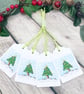 Christmas Tree Gift Tags - set of 4 tags