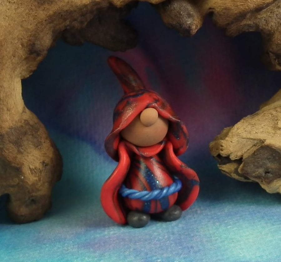 Spring Sale ... Little-Known-Gnome Master of Stealth OOAK Sculpt by Ann Galvin