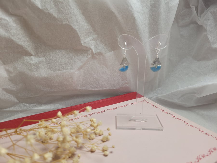 Enamel Boat Earrings