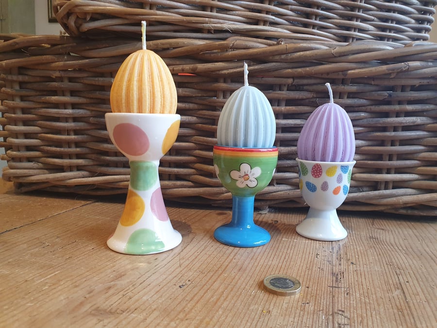 Colourful Egg Cup Candle