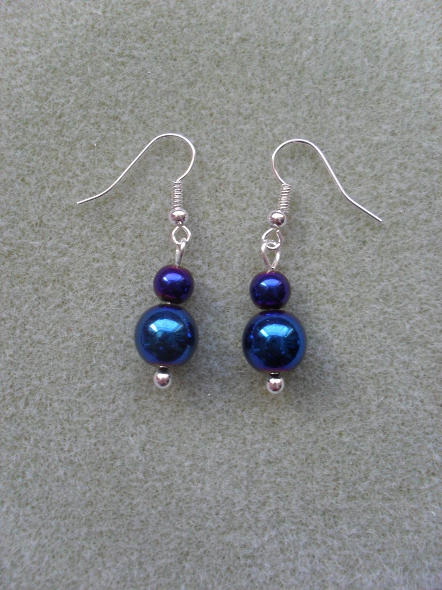 Blue Haematite Earrings