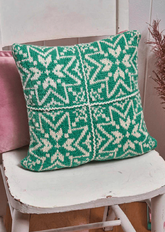 Christmas Snowflake Cushion knitting pattern