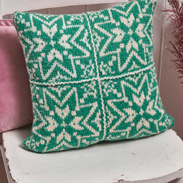Christmas Snowflake Cushion knitting pattern