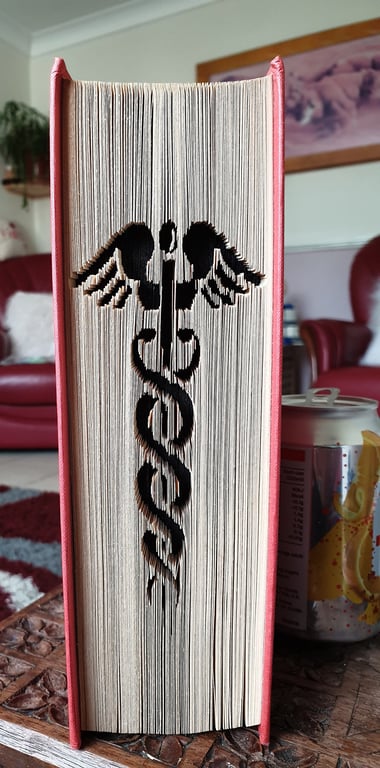 Caduceus CUT & FOLD Book Folding Pattern - EMAILED PDF PATTERN