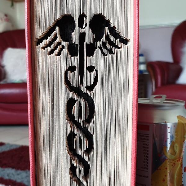 Caduceus CUT & FOLD Book Folding Pattern - EMAILED PDF PATTERN
