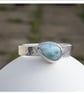 Larimar Ring offset design size M , Hallmarked Ring - Image 4