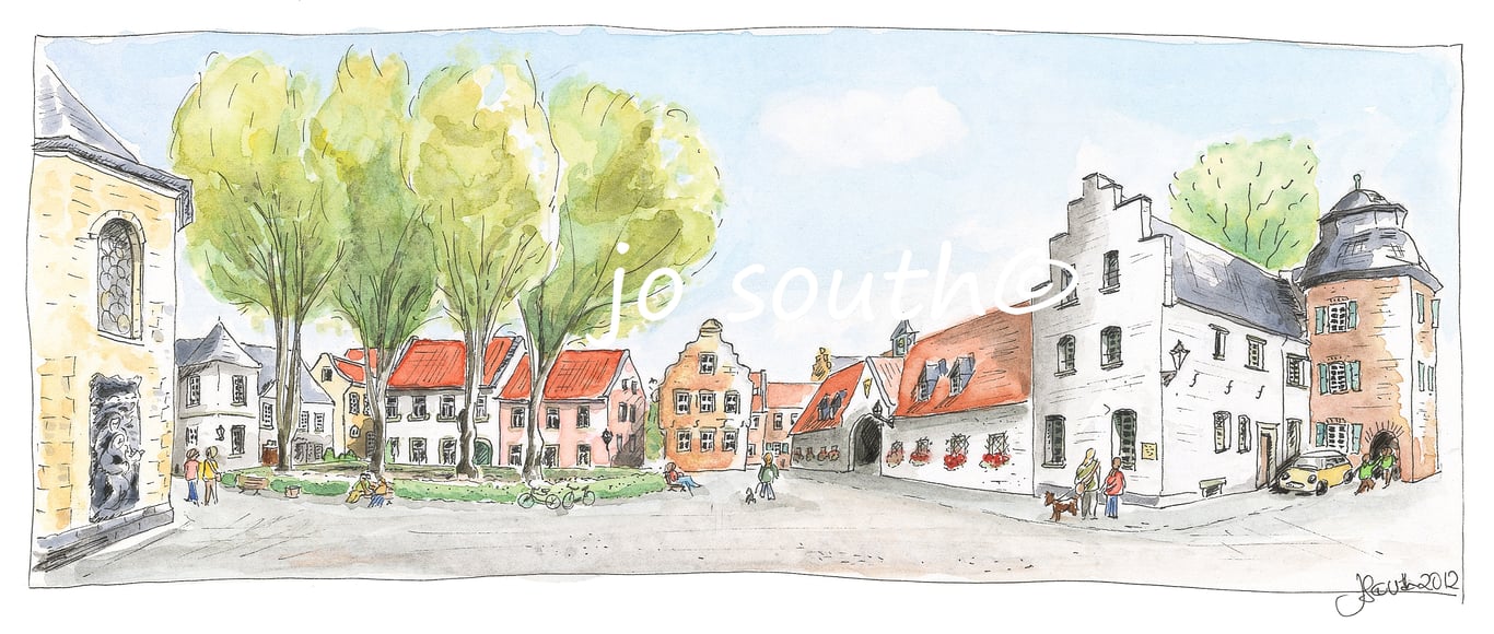 Am Stiftsplatz, Kaiserswerth., Germany - Limited Edition Art Print