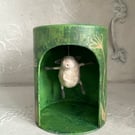 Paper mache sheep in a truffle box