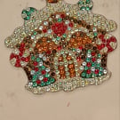 Crystal Art Gingerbread House Tree Decoration
