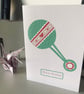 'Little Rattle' New baby card - Image 1