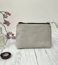 Hand Printed Linen Zipped Cosmetic Bag - Image 6