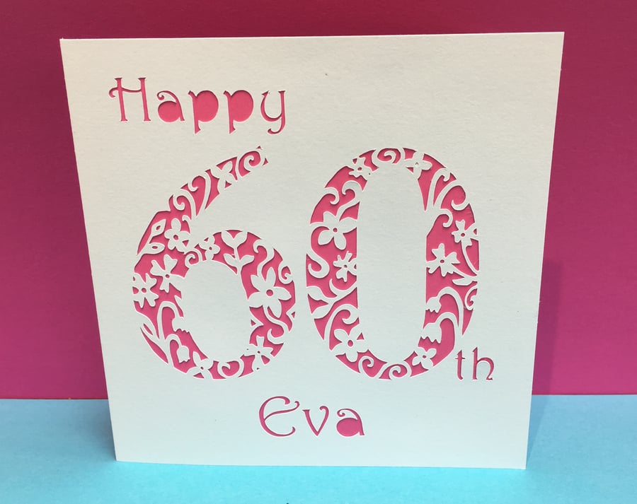 60th Birthday Card - Personalised