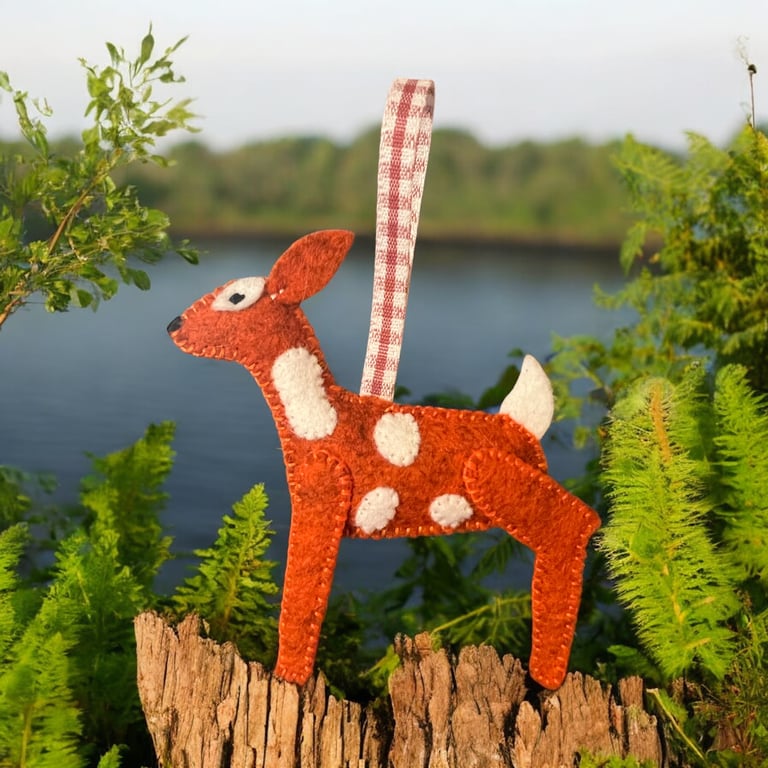 Baby Deer Fawn Felt Hanging Decoration 