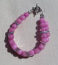 Pink Morganite Crystal Gemstone Beaded Bracelet "Morgana" - Image 3