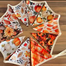 Autumnal Fabric Bunting 