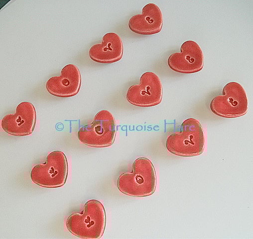 Valentine Ceramic  " Love" Magnets