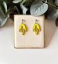Yellow Laser Cut Tulip Flower Earrings   - Image 1