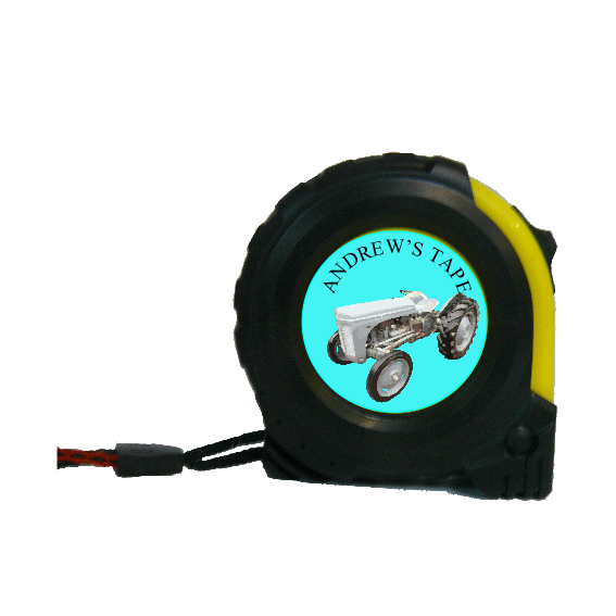 tape measure 5m  ,grey tractor T20 image, belt clip ferguson personalised