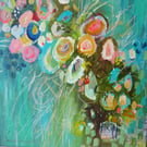 From Earth - Original Abstract Floral painting by Jackie Reynolds 
