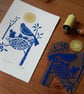Birds Nest, Limited Edition Linocut, Original Print by Giuliana Lazzerini - Image 4