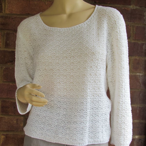XMAS PRICE Tuck Lace Top in Linen
