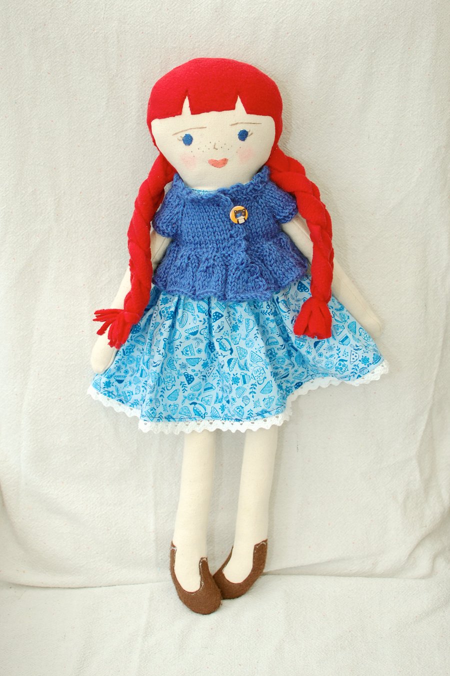 Handmade doll, Rag doll, Cloth doll, Birthday gift, Gift idea, Nursery décor