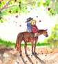 Horse and loving couple original painting. Anniversary, wedding, engagement - Image 2