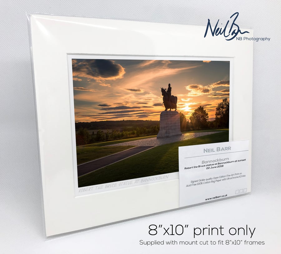 Robert the Bruce statue Bannockburn Stirling - A5 (10" x 8") Unframed Print