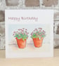 Birthday Card Flower Pots - Image 1