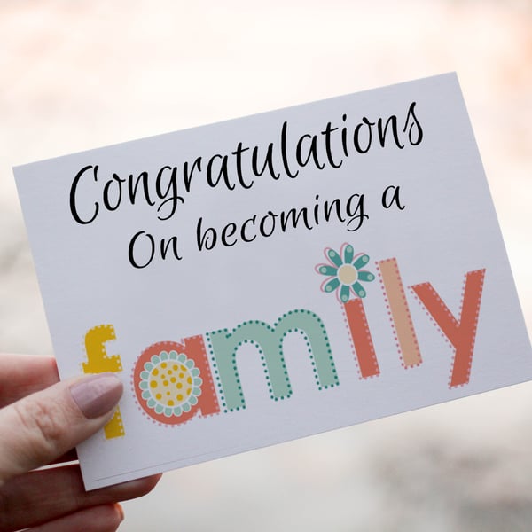 Congratulations On Becoming A Family Card, Adoption Day Card, Congratulations Ad