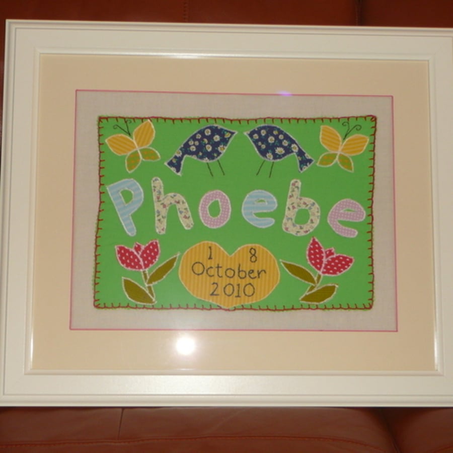 childrens fabric name picture