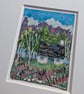 Crocus Cottage - Original miniature. A5 Mounted - Image 5