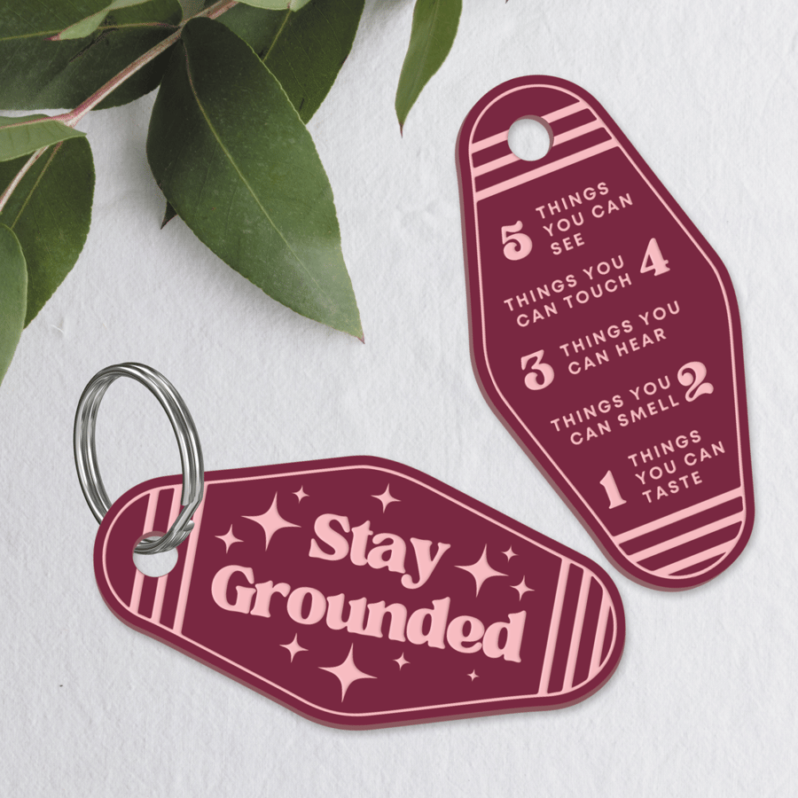 Stay Grounded - Stars Keyring: Anxiety Grounding Mindful Well-being Keychain